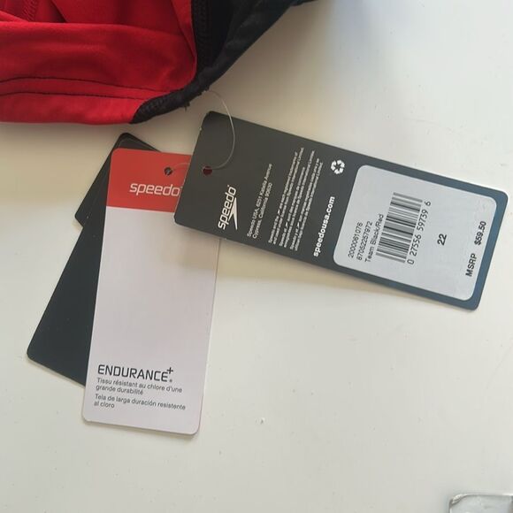 Speedo Boys Edge Splice Jammer Red/Black, Size 22, NWT - Picture 5 of 9